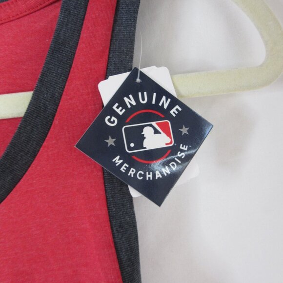 MLB Angels Baseball Tank Top Women Los Angeles Anaheim Red Blue Size Medium NWT - Picture 7 of 11